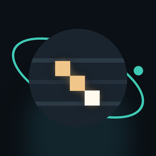 The Orbit2D app icon: lit steps descending into rock