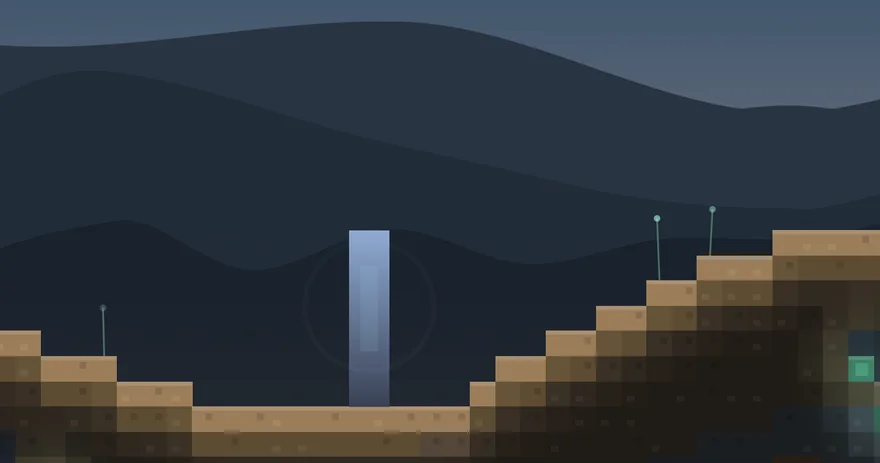 The monolith on Signal Ridge in Orbit2D, the source of the transmission